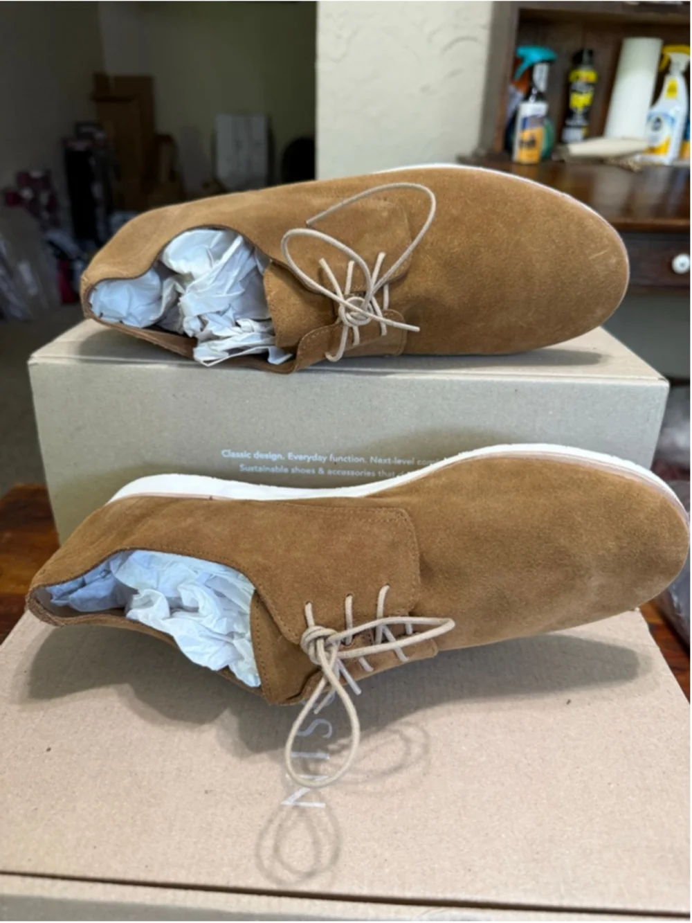 Nisolo Tan Lightweight Flex Derby Oxfords Size 10, 10.5, 11.5